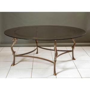 Grande table de salle à manger à décor de têtes de chevaux  France, vers 1940