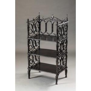 Étagère de salon Napoléon III en bois noirci – XIXe siècle