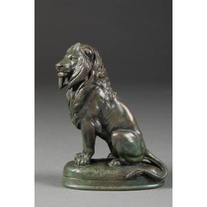 Alfred Barye (1839-1882) Bronze « Lion assis »