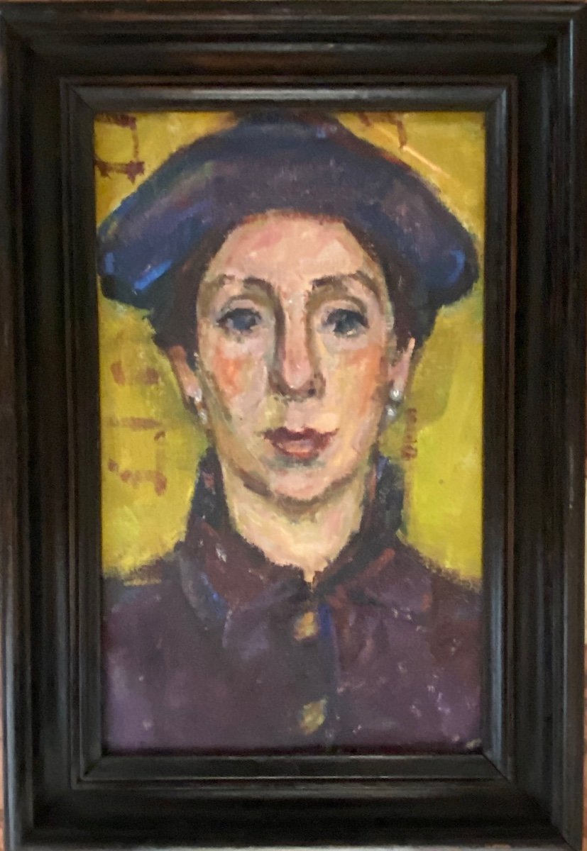 Portrait De Femme. Ecole Française Début XXème. Huile Sur Toile.