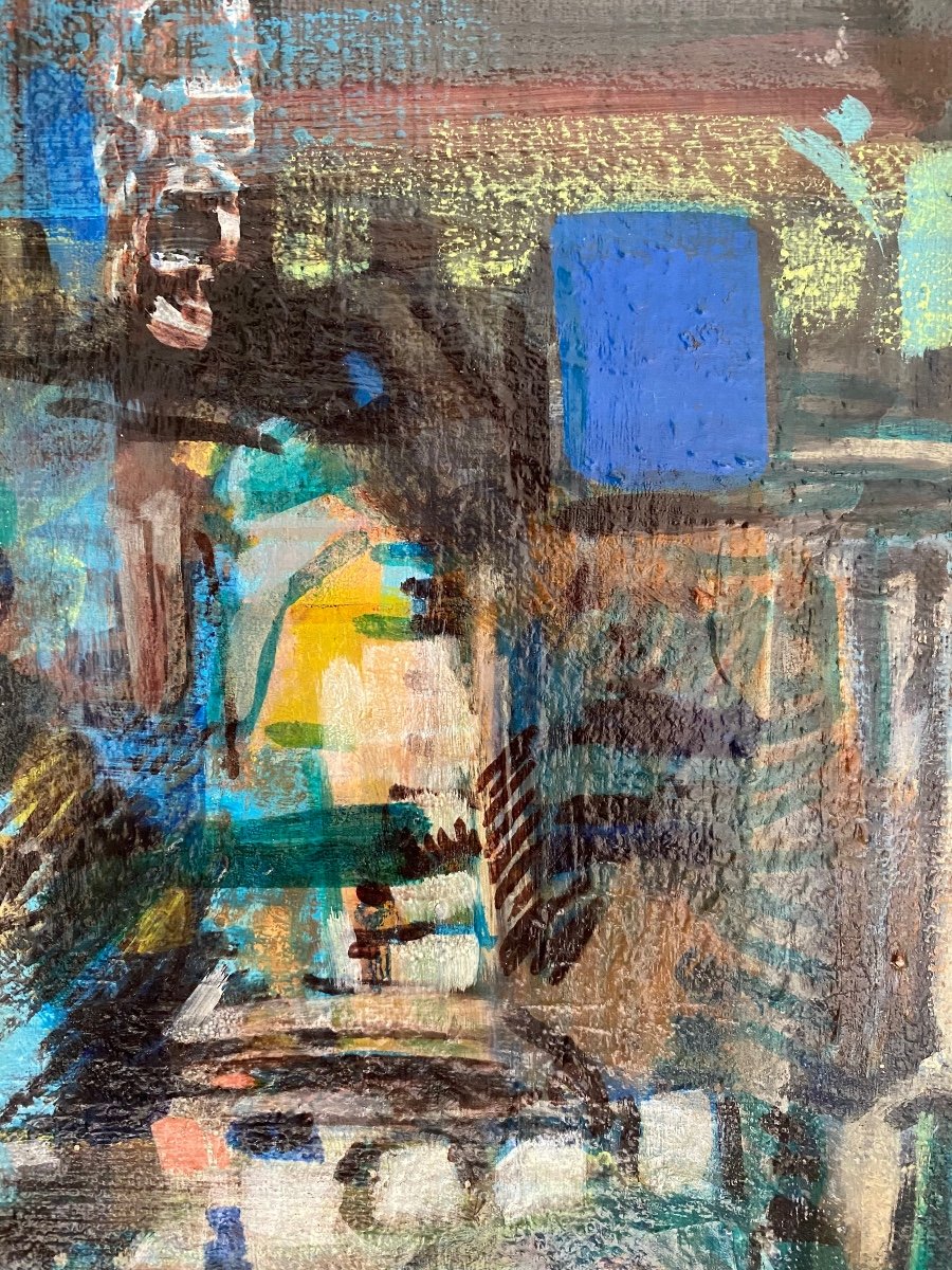 “abstract Composition”. XXth French School. Hervé Assuied.-photo-2
