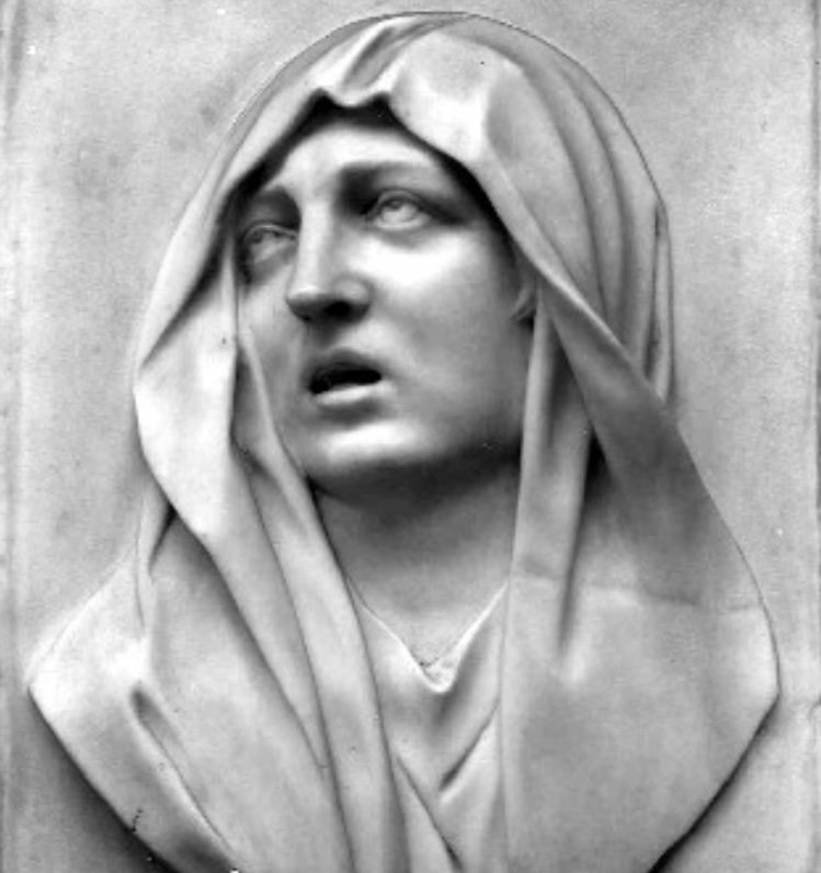 XIXth Workshop Plaster. Mater Dolorosa. Face Of The “virgin Of Sorrows”.-photo-2