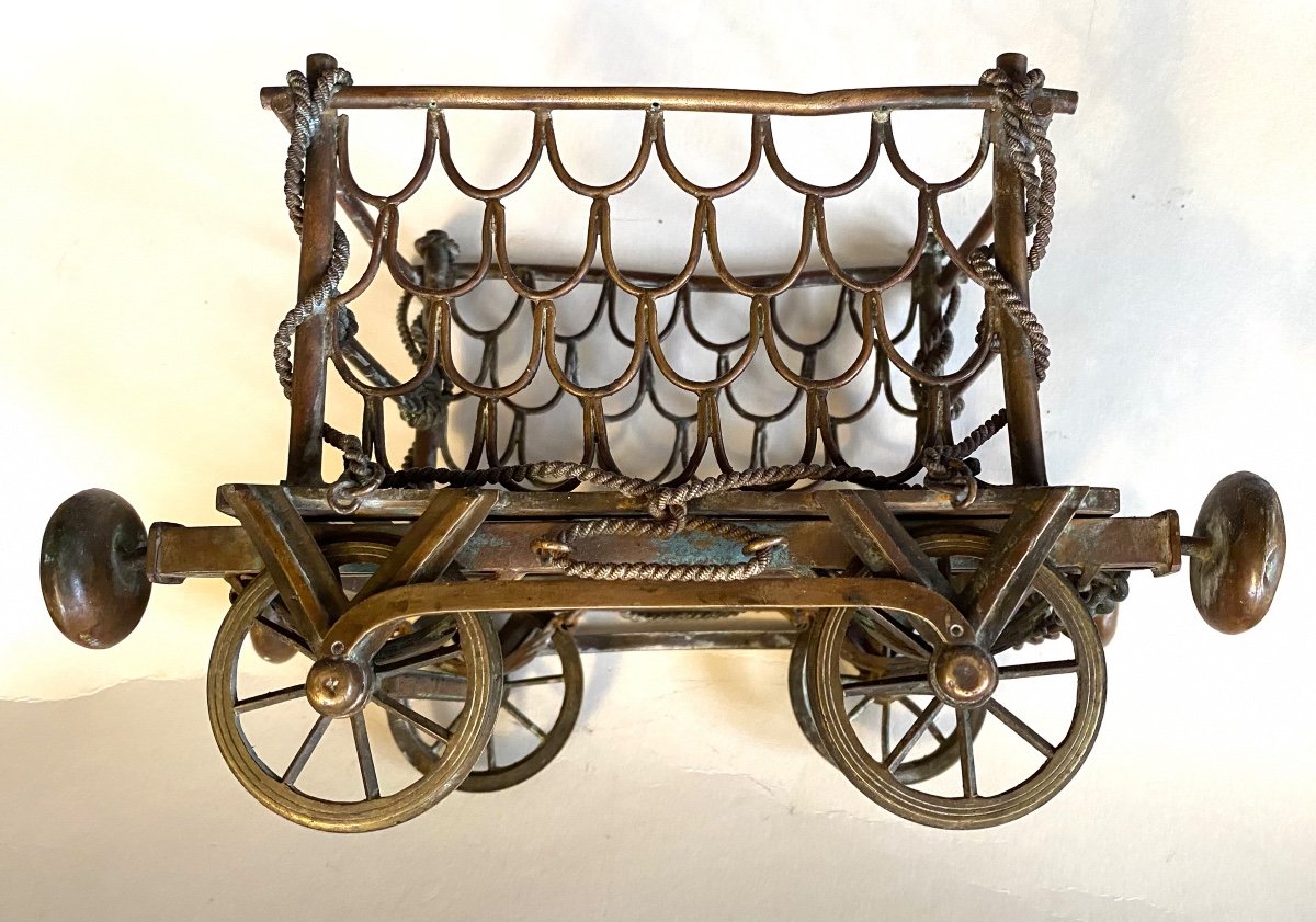 Chariot, Charrette En Bronze XIXème.   -photo-2