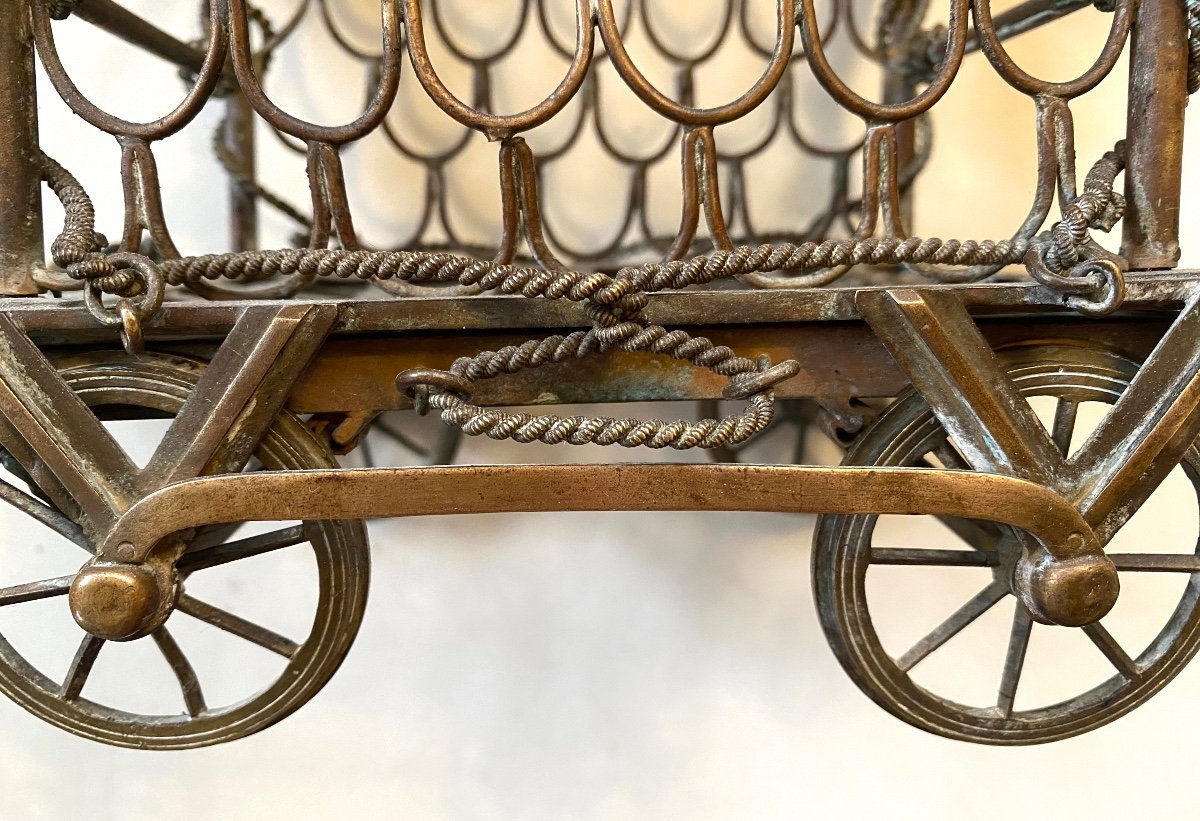 Chariot, Charrette En Bronze XIXème.   -photo-5