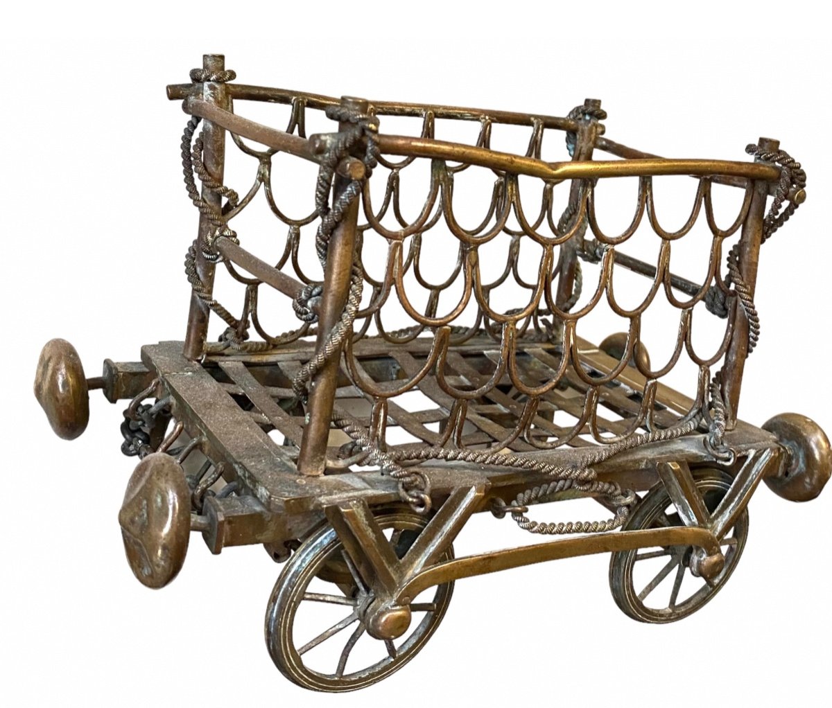 Chariot, Charrette En Bronze XIXème.   