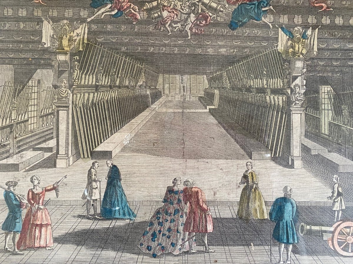 “view From The Interior Of The Paris Arms Stores”. 18th Century Optical View. -photo-3
