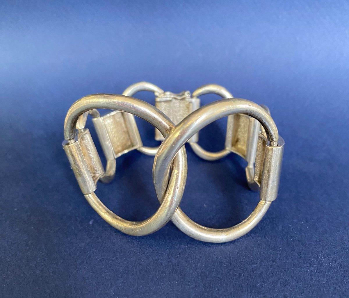 Modernist Silver Bracelet. 70s. -photo-3