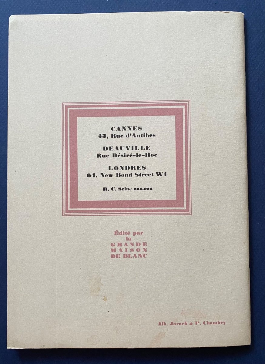Catalog La Grande Maison De Blanc. Paris 1928. Jarach And Chambry. Art Deco Fashion.-photo-6