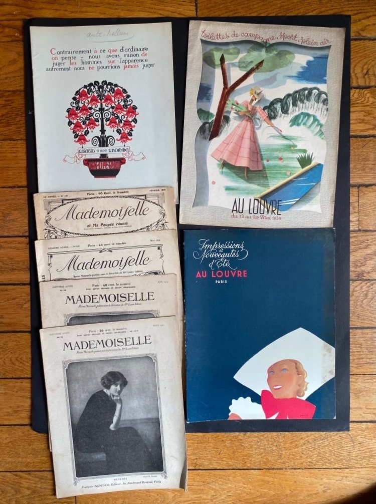 Fashion. Set Of (50) Parisian Fashion And Department Store Catalogs. 1900-1930.-photo-7