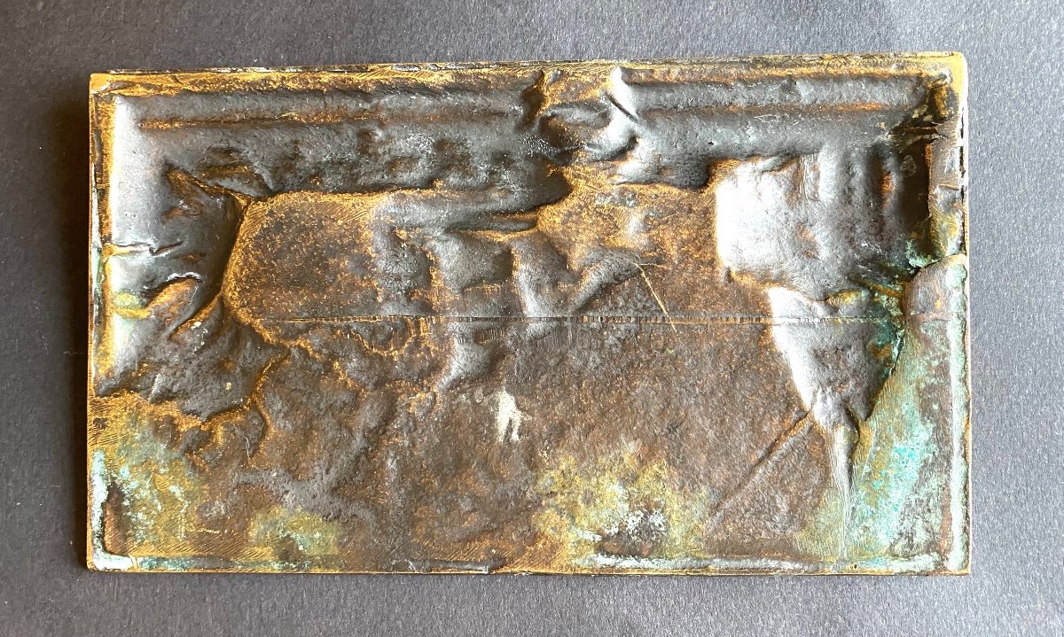 19th  Bronze Plaque. Bas-relief. Return Of The Ashes Of Napoleon 1st. 1840.-photo-4