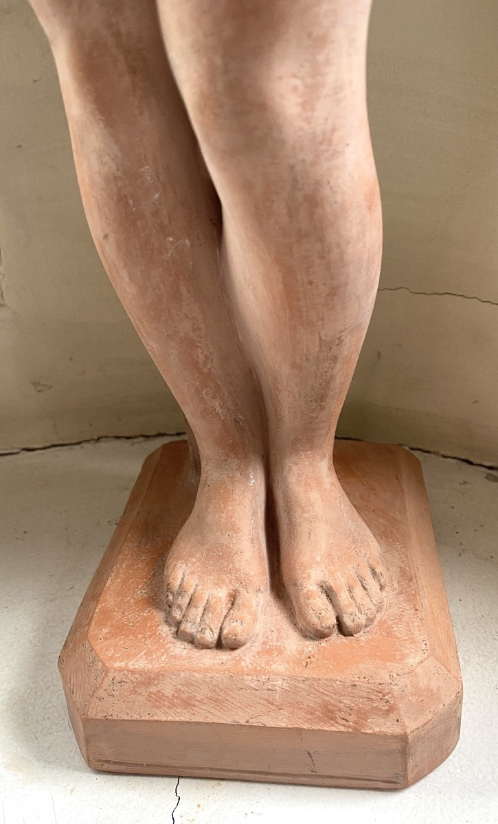 Real Pedretti. “ Nu Féminin “. Sculpture en Terre Cuite Art Déco. 1934.-photo-5