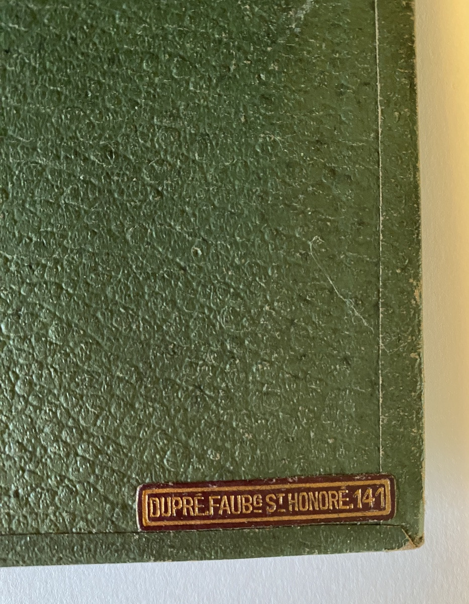 Early 20th Ephemeris. Painted Flowers And Butterflies. Dupré. Faubourg St Honoré, Paris. -photo-3