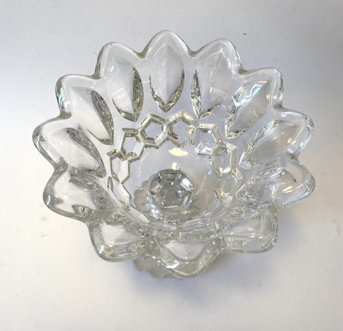 Coupe En Cristal Moulé. Baccarat / Le Creusot XIXème. -photo-3