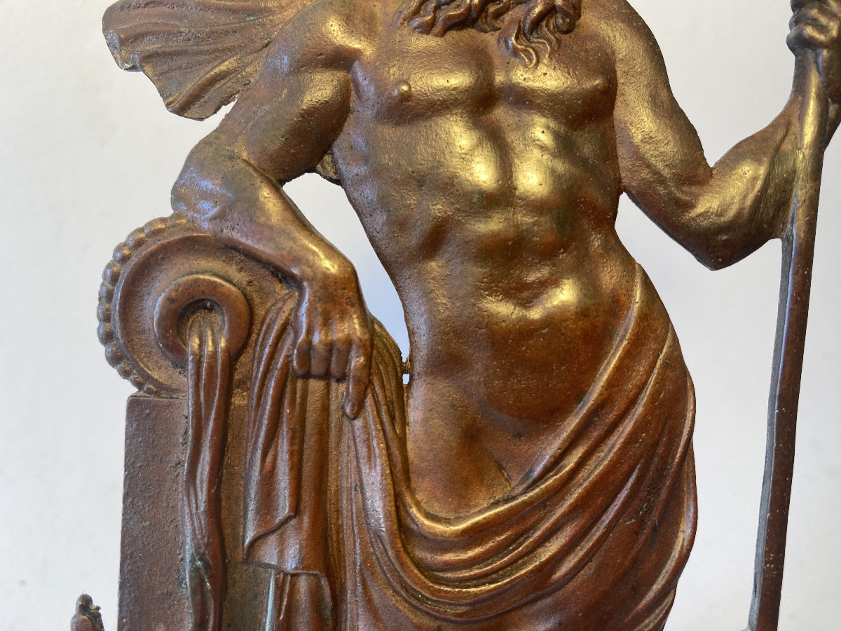 Pair Of 19th Century Bronze Bas-reliefs. Allegories Of A River And A Stream. -photo-1