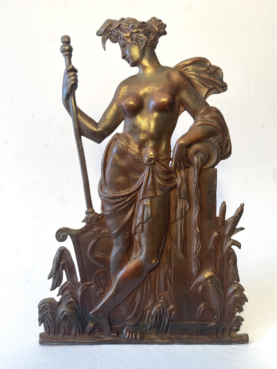 Pair Of 19th Century Bronze Bas-reliefs. Allegories Of A River And A Stream. -photo-3