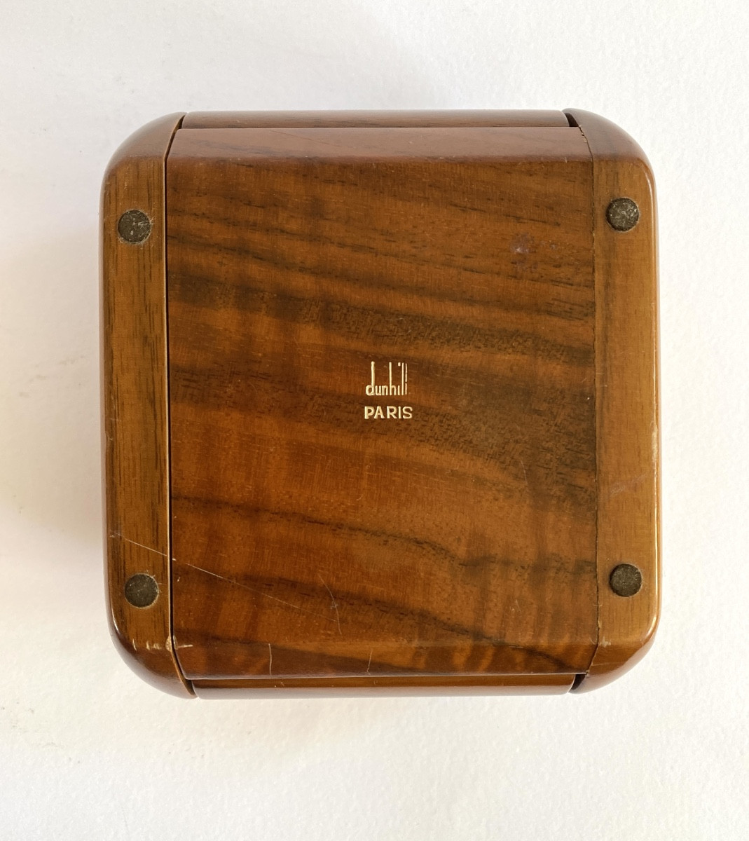 Dunhill Paris. Art Deco Style Wooden Cigar Box. France 70s.-photo-1