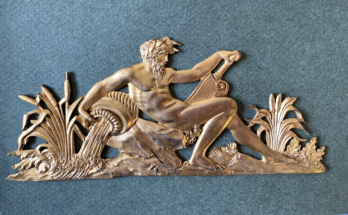 Pair Of 19th  Ornamental Bronzes. Allegories Of Antiquity. River And Stream. -photo-3