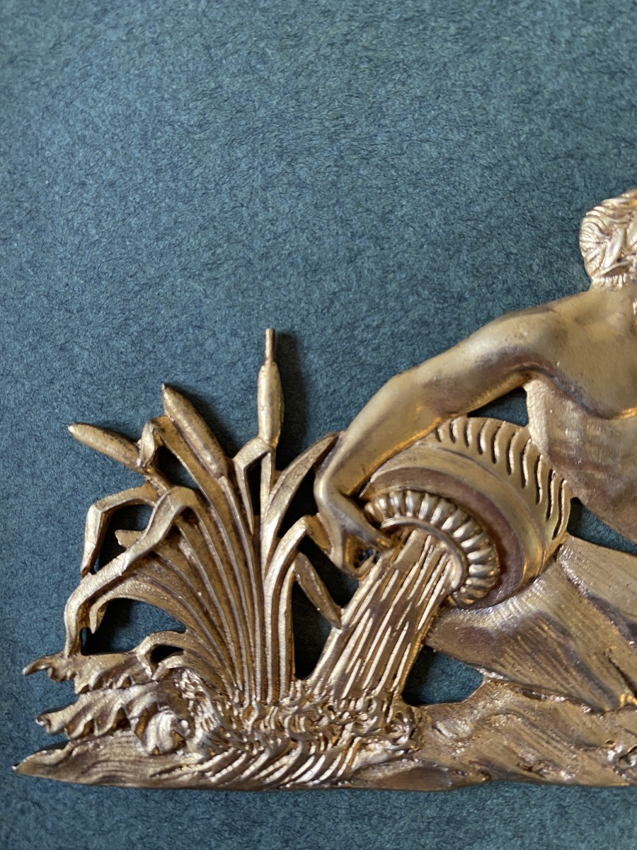 Pair Of 19th  Ornamental Bronzes. Allegories Of Antiquity. River And Stream. -photo-3