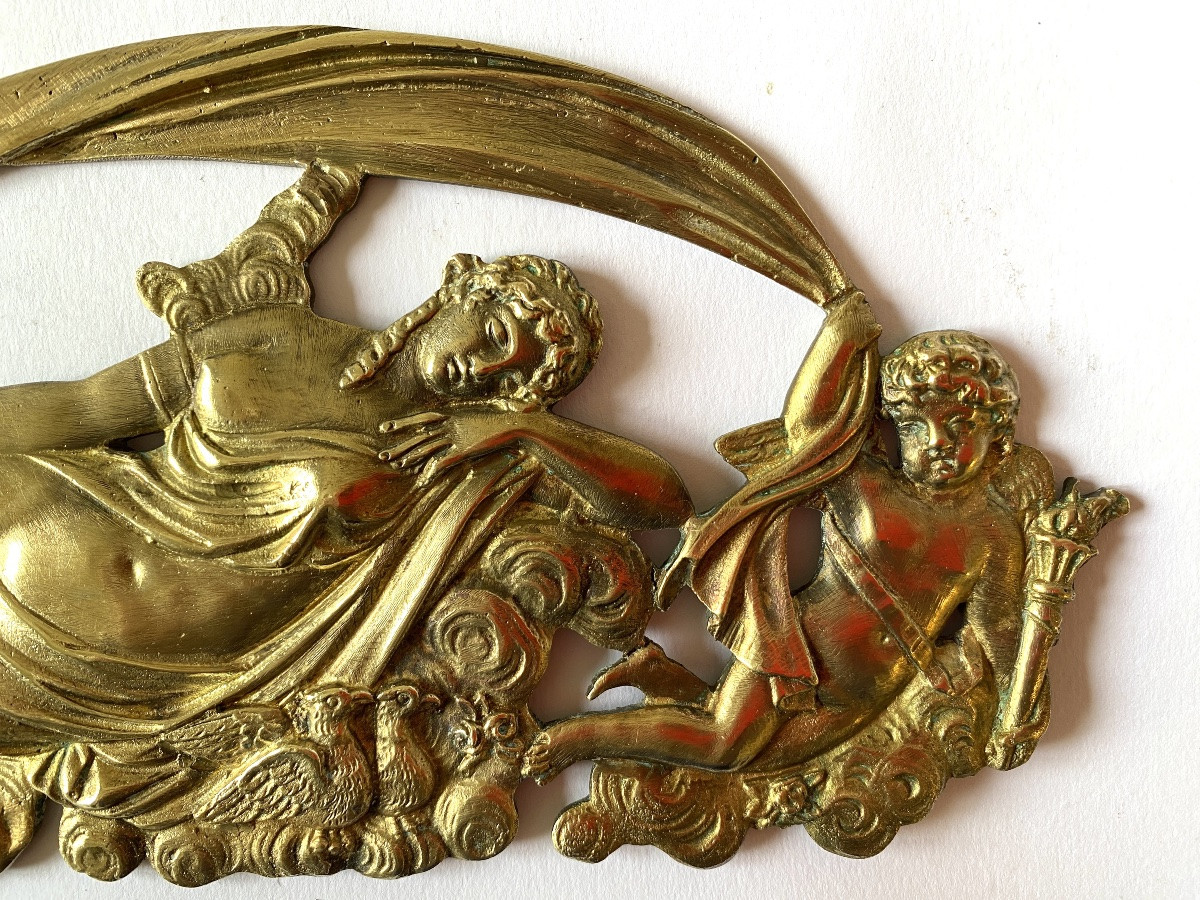 “the Sleep Of Venus”. Large Ornamental Bronze. 19th Century. -photo-2