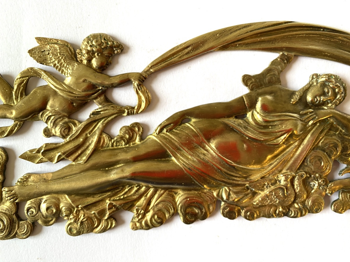 “the Sleep Of Venus”. Large Ornamental Bronze. 19th Century. -photo-3