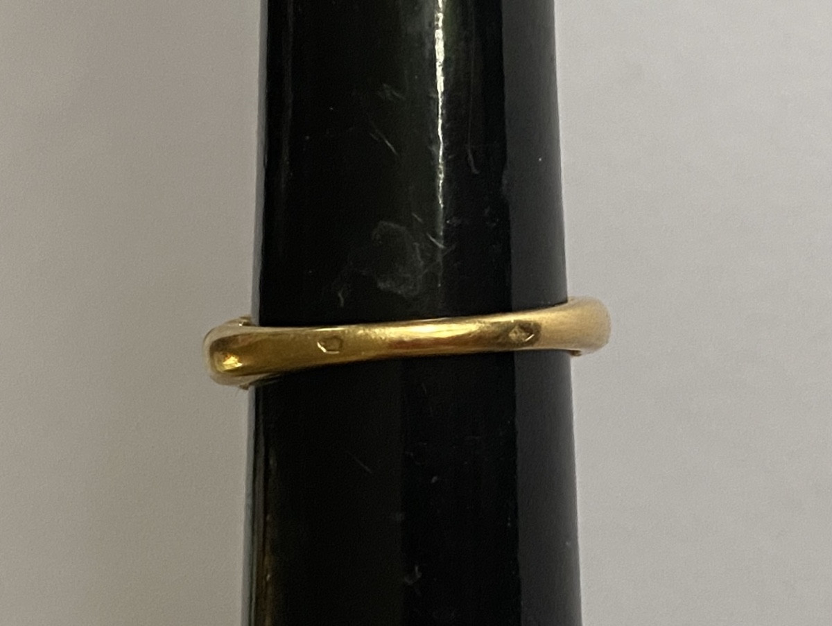 18k Gold Ring With Chrysoprase Cabochon. 1980s. -photo-4