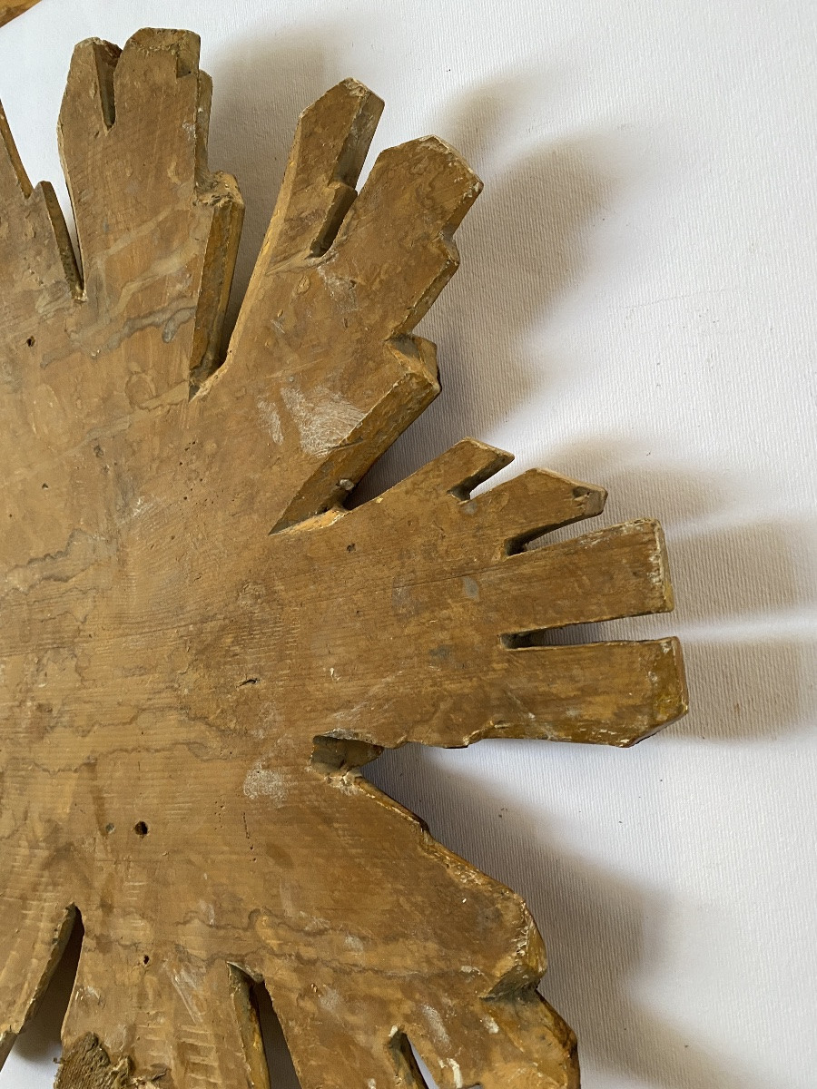 Carved And Gilded Wooden Sun From The Early 19th Century. -photo-4