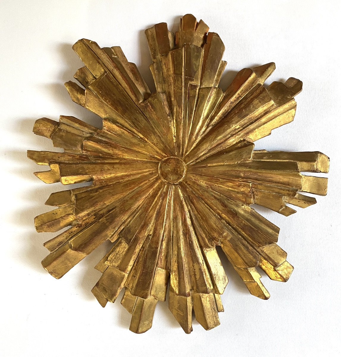 Carved And Gilded Wooden Sun From The Early 19th Century. 