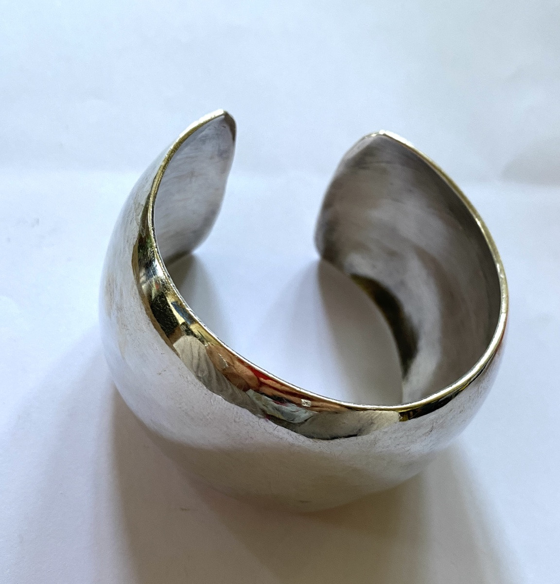 Silver Cuff Bracelet. 1980s. -photo-2