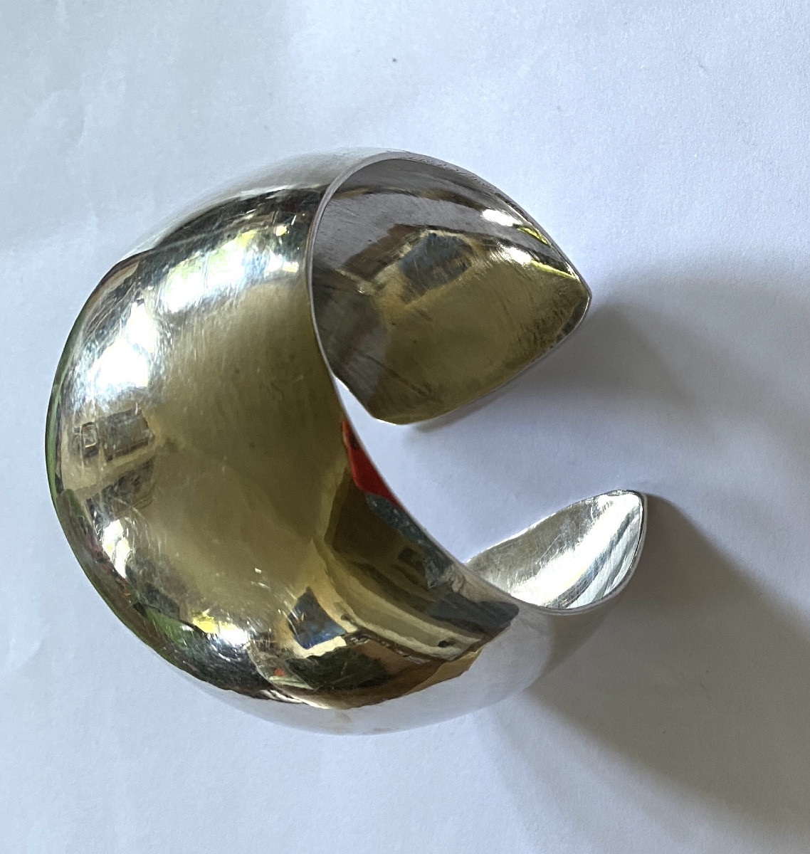 Silver Cuff Bracelet. 1980s. -photo-3