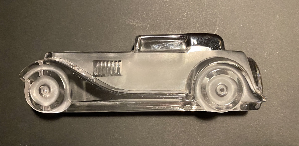 Xavier Froissart For Daum. Crystal Paperweight. Vintage Car. “marly” Model. 1987.