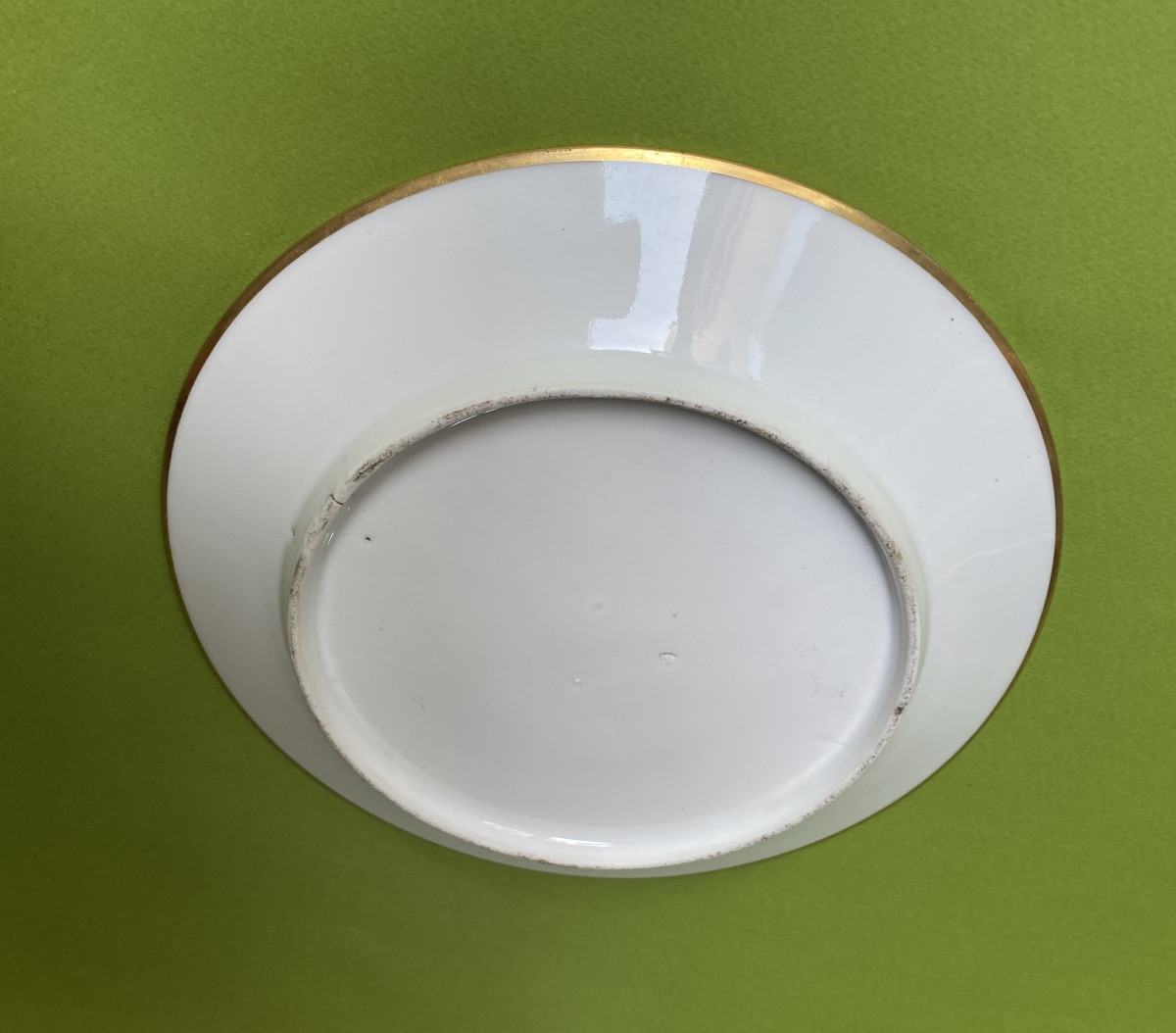 Paris Porcelain Plate. Early 19th Century. Hand-painted Floral Decoration. Eglantine. -photo-4