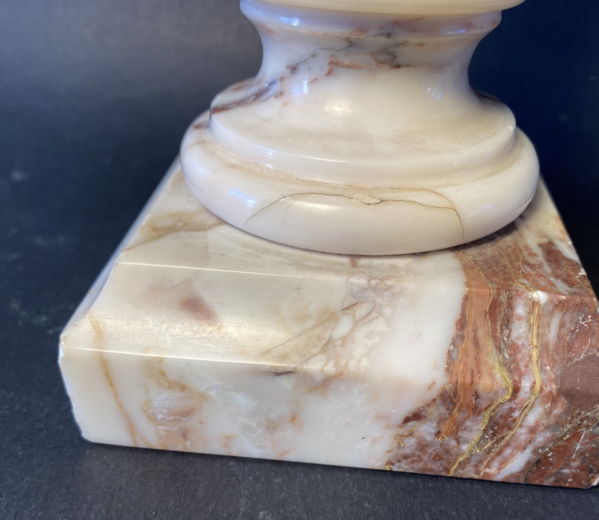 Paire de colonnes en marbre XIXème. Grand Tour. -photo-3