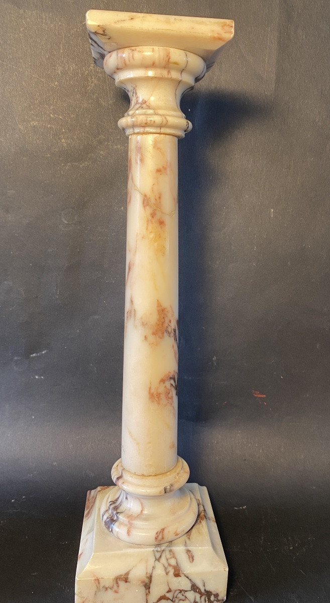 Paire de colonnes en marbre XIXème. Grand Tour. -photo-4