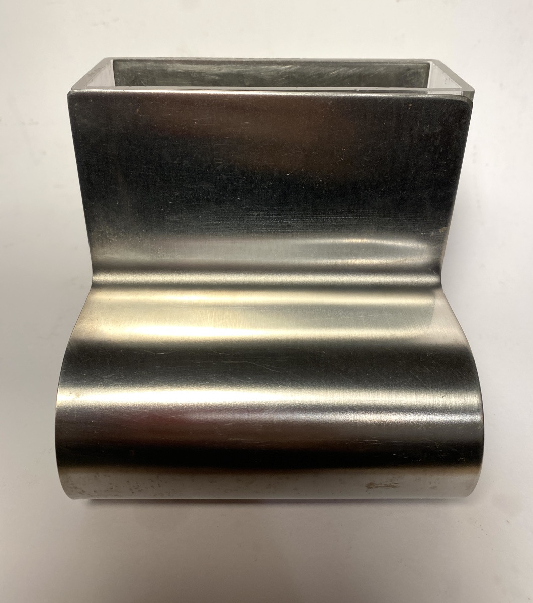 Porte crayons moderniste en inox et lucite. France Années 70.-photo-3