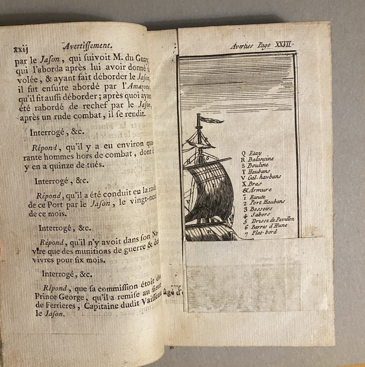 Livre ancien. “Mémoires de Monsieur Du Guay-Trouin, Lieut. Gal des armées navales. Rouen 1785.-photo-5