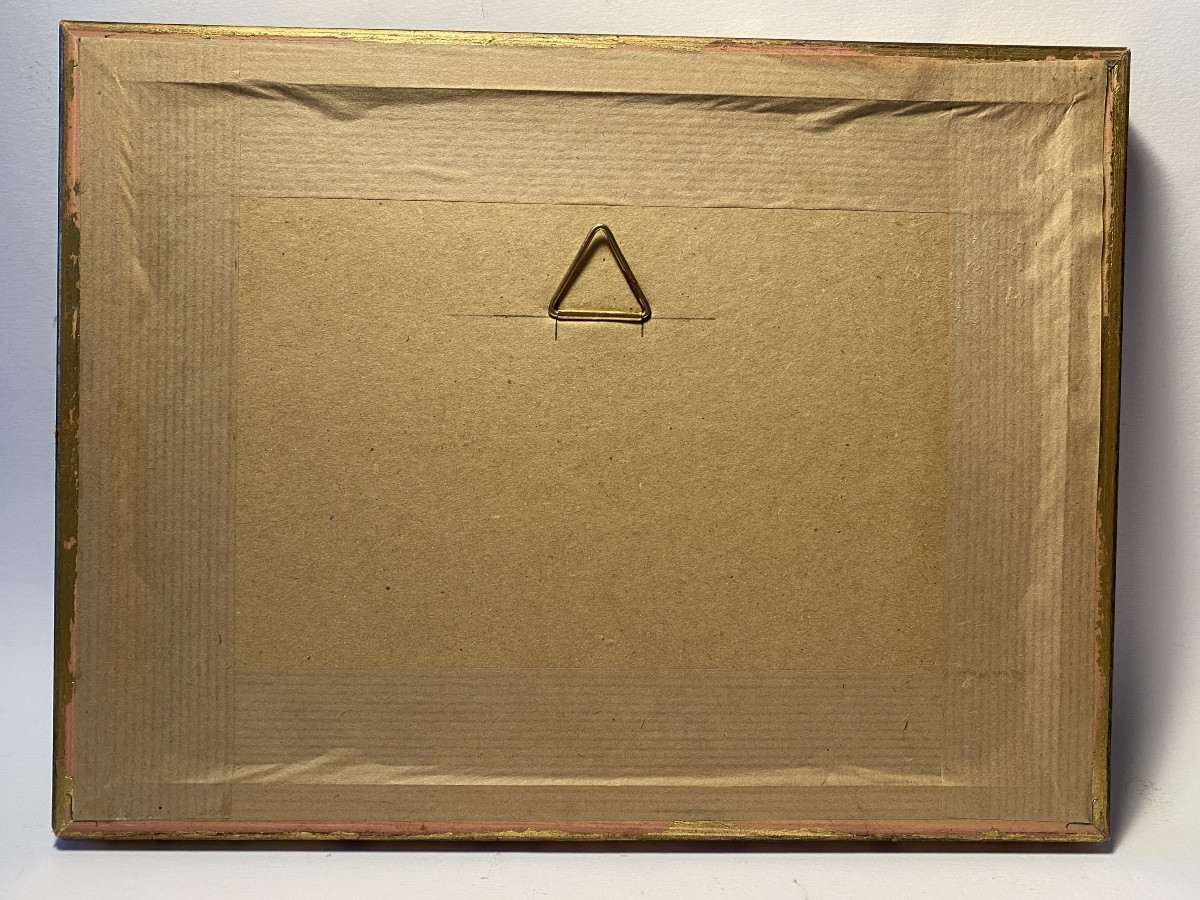 “Les groseilles”. Nature morte fin XIXème encadrée. -photo-3