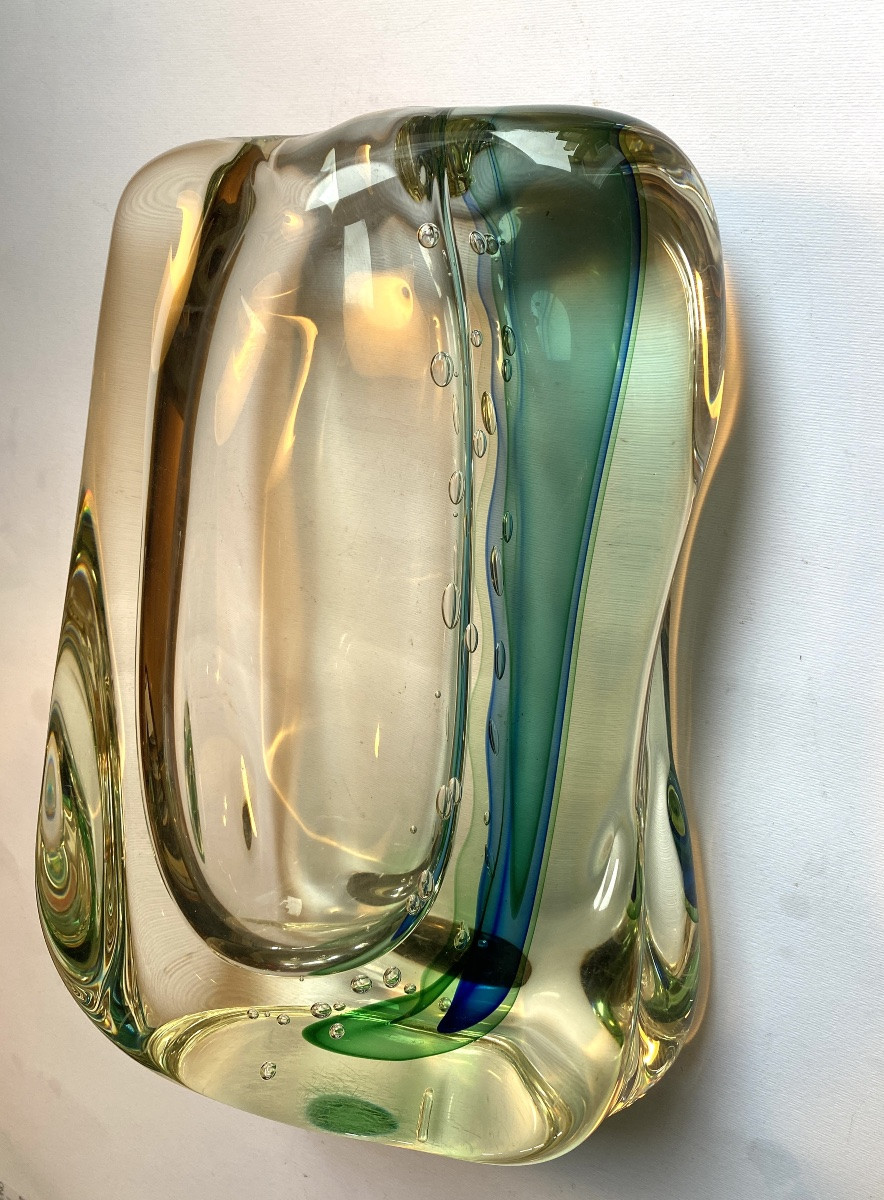 Sommerso Glass Vase. Murano, 1960s/70s. Blown And Hand Made Glass. -photo-2