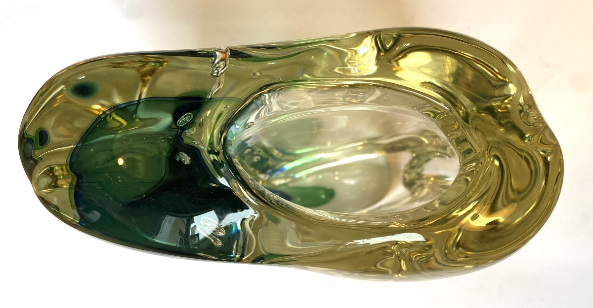 Sommerso Glass Vase. Murano, 1960s/70s. Blown And Hand Made Glass. -photo-4