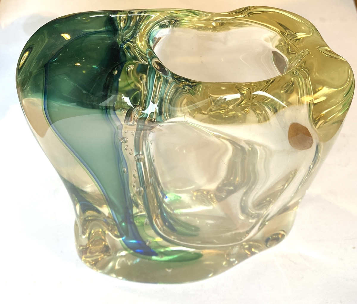 Sommerso Glass Vase. Murano, 1960s/70s. Blown And Hand Made Glass. -photo-1