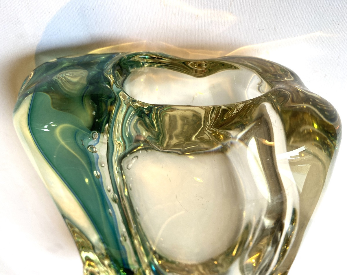 Sommerso Glass Vase. Murano, 1960s/70s. Blown And Hand Made Glass. -photo-3