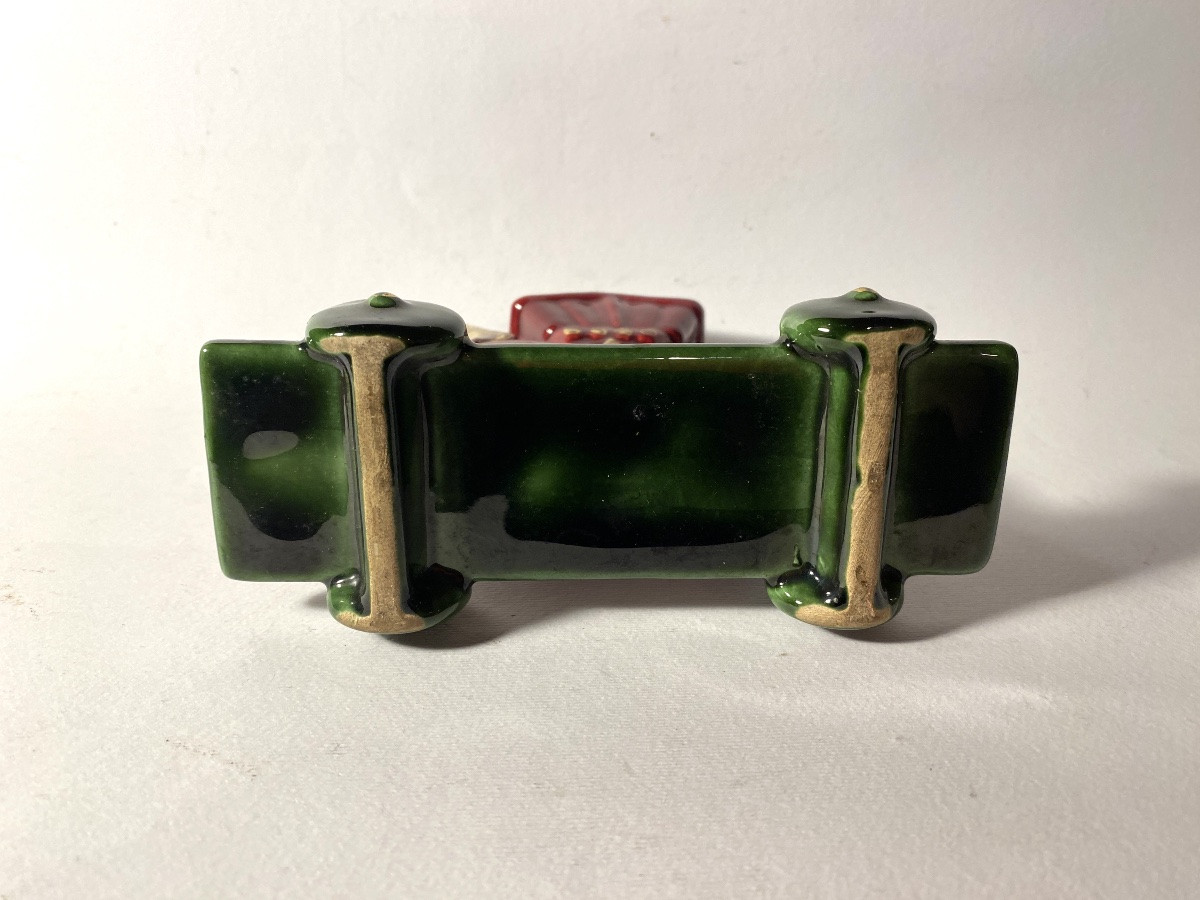 Ceramic Pyrogen. Toy. Elephant On Wheels. 1950s.-photo-4