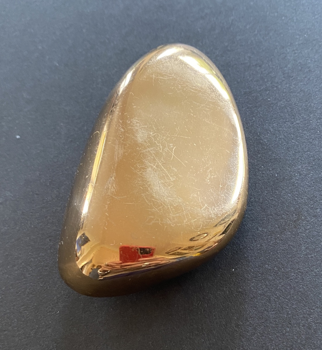 Marjatta Weckström. Paperweight From The 80s. Polished Bronze Pebble.-photo-3