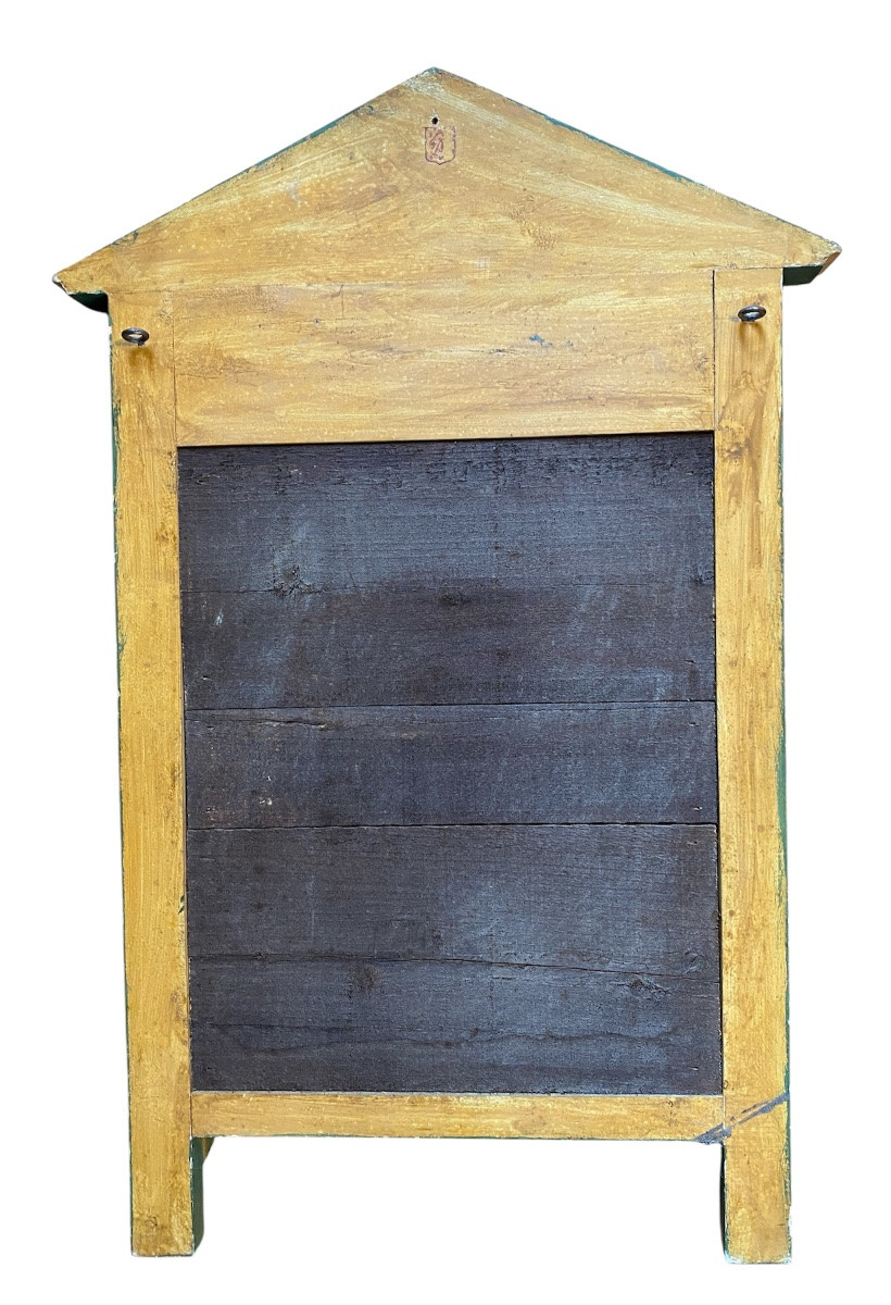 Empire Style Mirror. Mid-20th . Carved And Gilded Wood. Columns, Laurel, Imperial Eagle. -photo-4