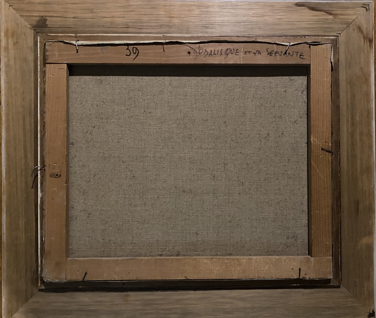 Claude Decaux. “ The Odalisque”. Framed Oil On Canvas. 1972.-photo-2