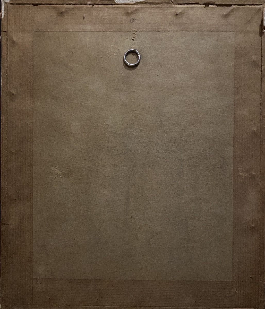 “bird And Butterfly”. Framed Gouache, Mid-20th Century, Persian Style. -photo-2