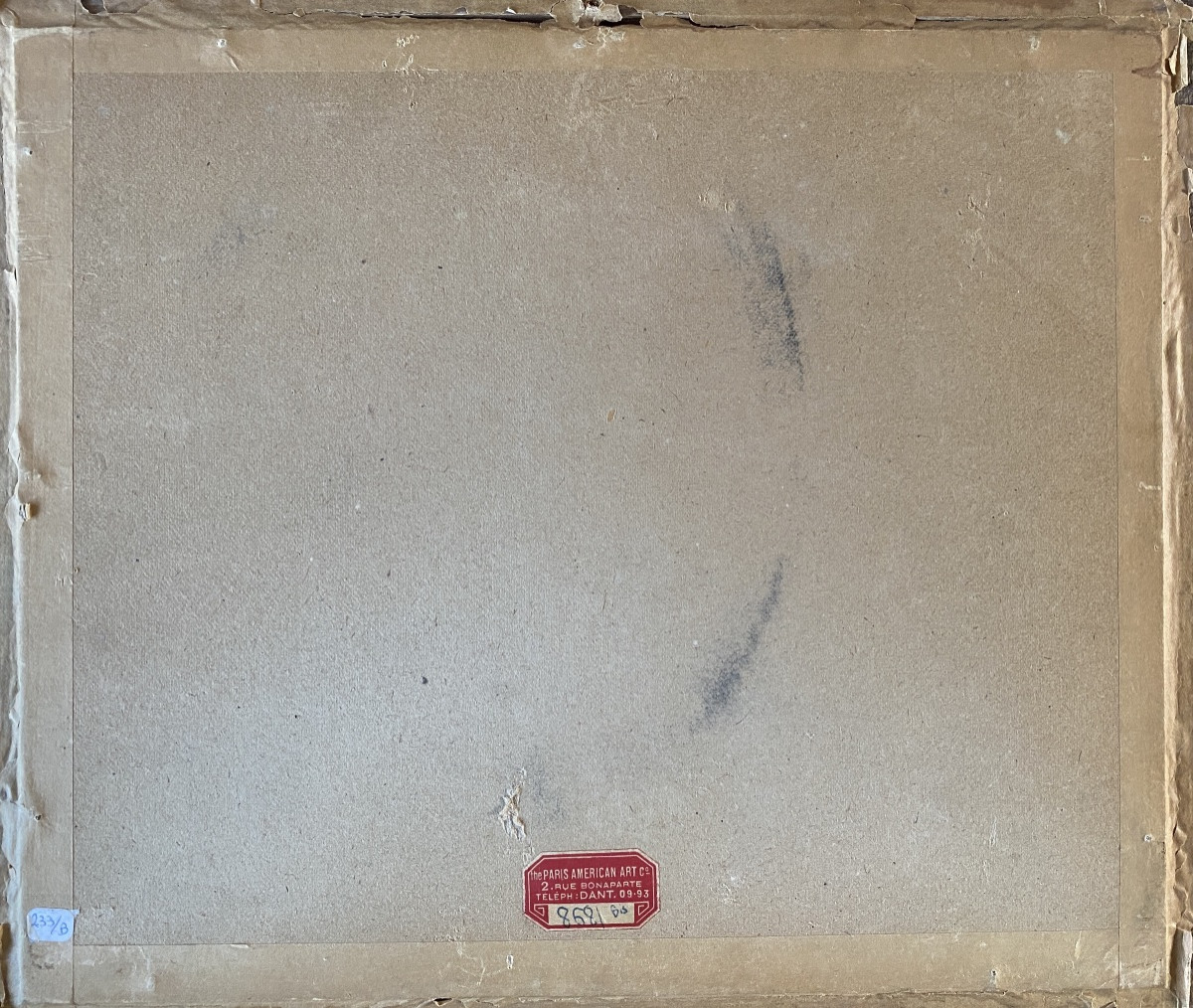 Seascape. Watercolor And Ink Highlights, Framed. Mid-20th Century.  -photo-2