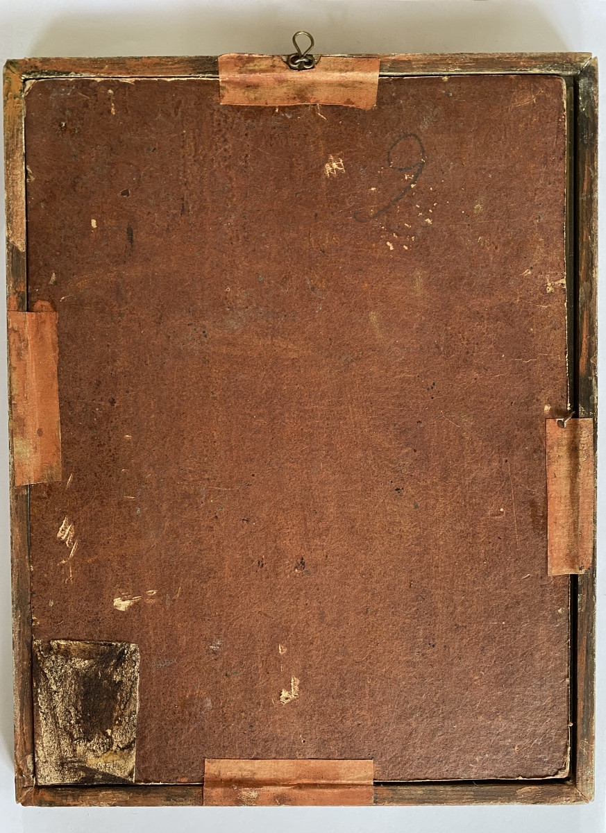 Pallas Athena ou Minerve sur son char. Gouache sur papier fin XVIIème/ début XVIIIème. -photo-1