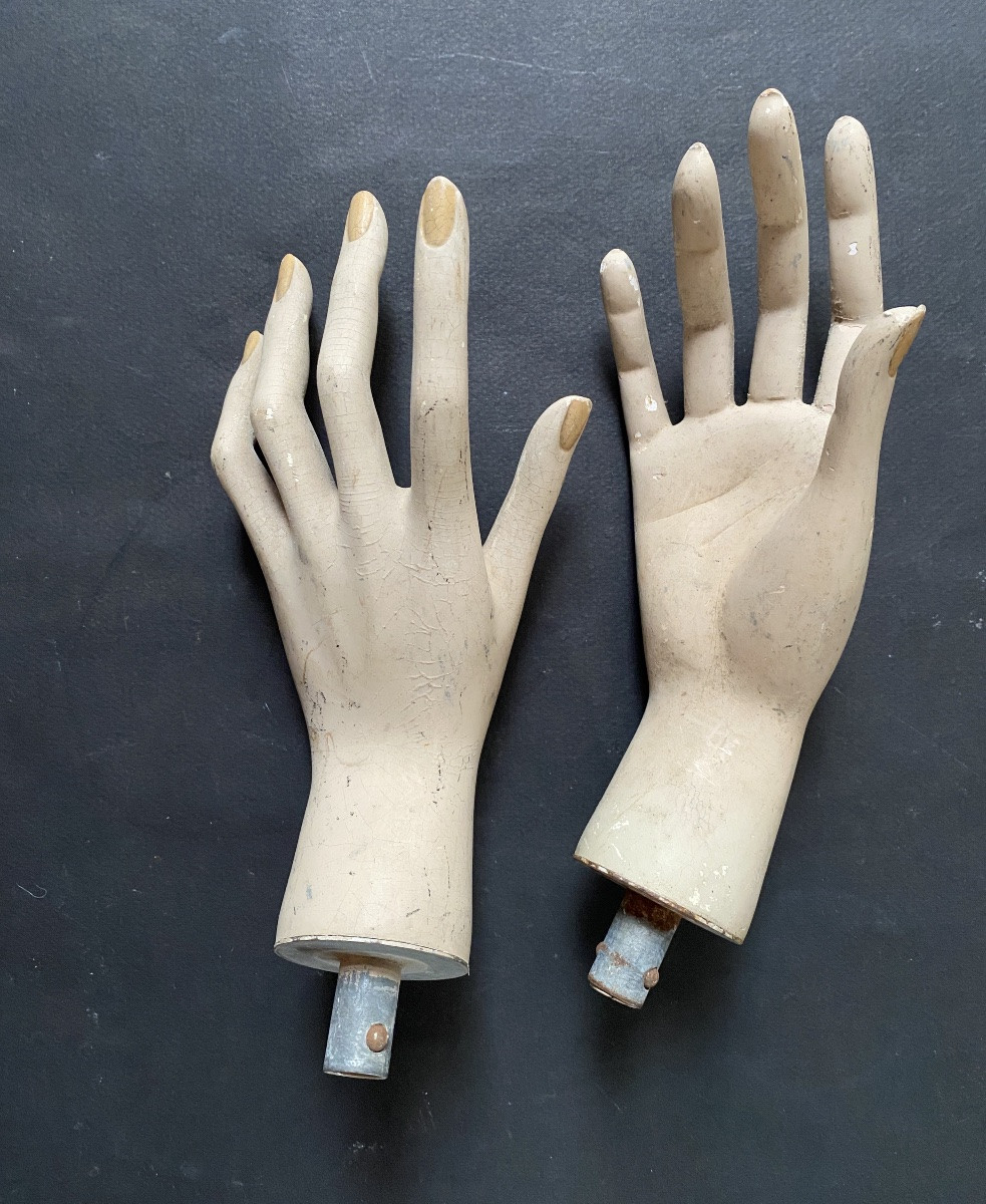 Mains de mannequin. Années 50. Celluloïd et métal-photo-4