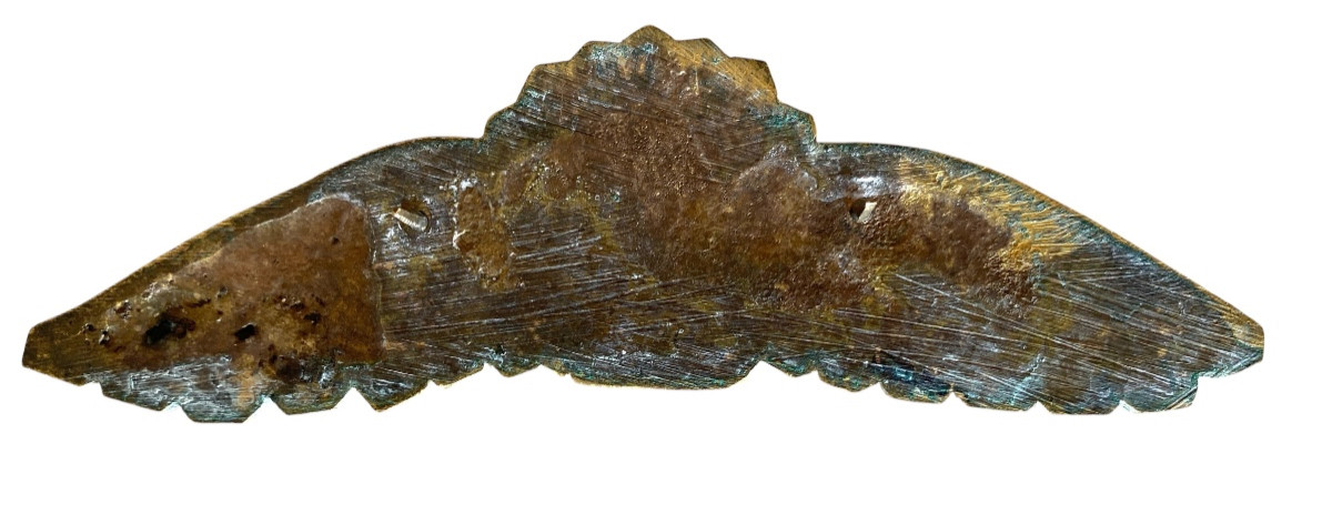 Egyptomania. 19th Century Ornamental Bronze. Stylized Vulture. -photo-3