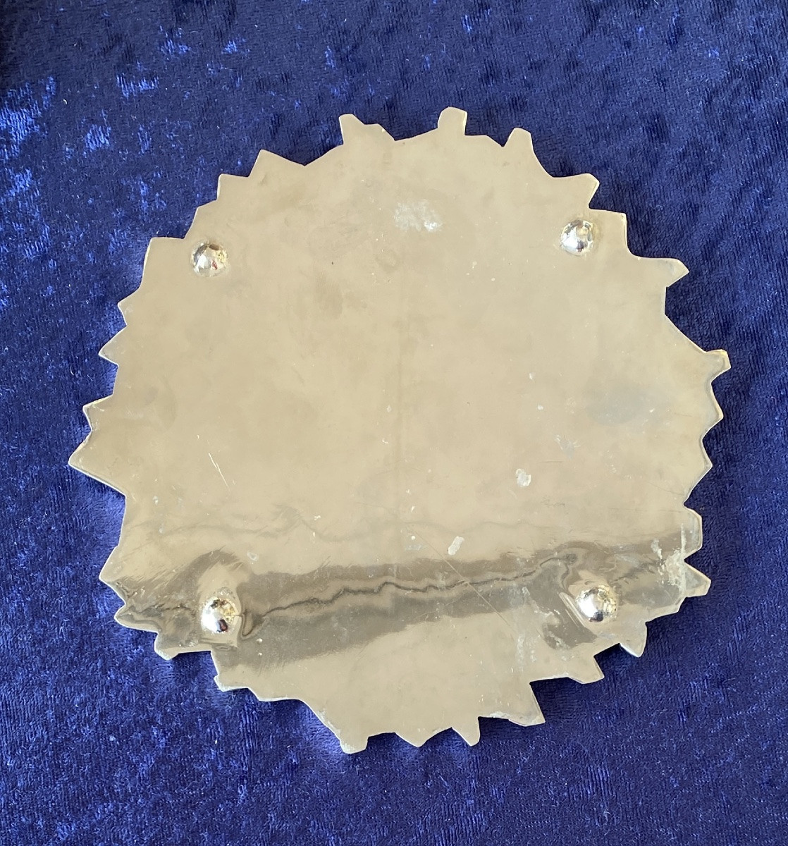 Mid-20th Chrome-plated Metal Tray/trivet. Sun. Apollo On A Radiant Background. -photo-4